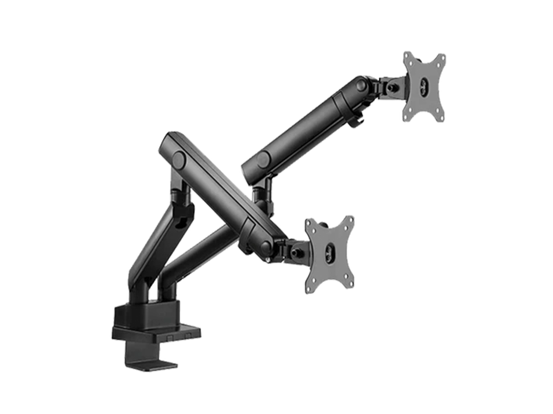 Twisted Minds TM-20-C012P Dual Slim Pole Mounted Spring Assisted Monitor Arm in Qatar Twisted Minds TM-20-C012P Dual Slim Pole Mounted Spring Assisted Monitor Arm in Qatar